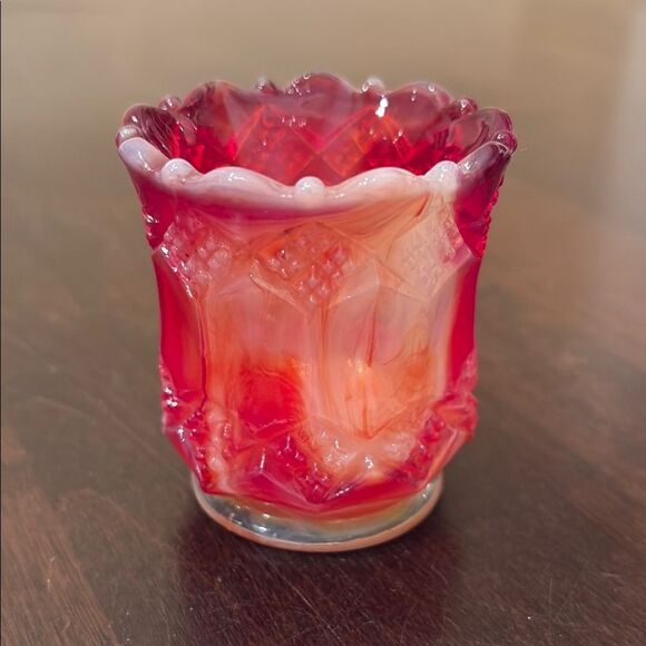 Imperial Glass Red Slag Toothpick Holder - Picture 1 of 7
